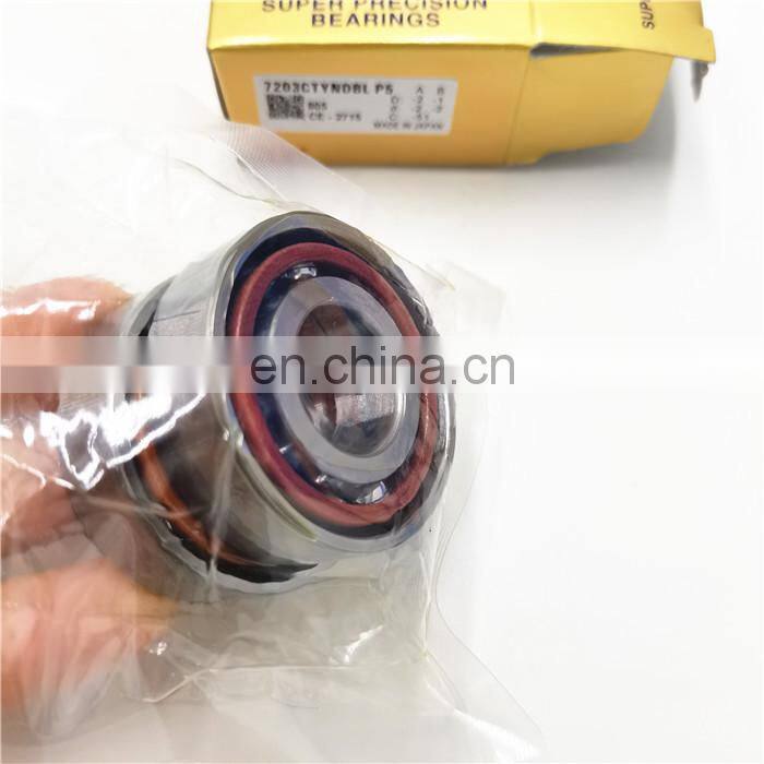 Supper High Precision 7203CTYNDBLP5 Angular Ball Bearing 7203CTYNDBLP5 Single Row or Double Row bearing size 17*40*12mm in stock