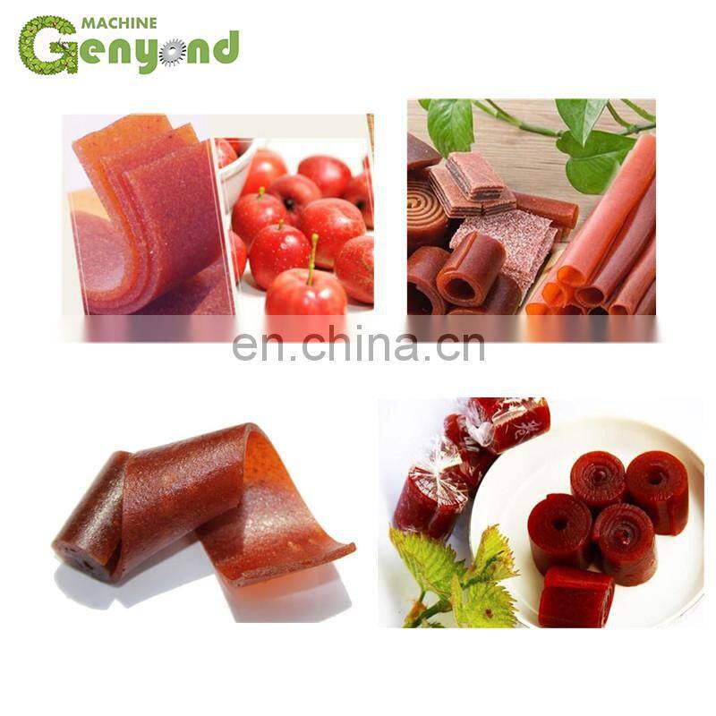 Factory Automatic fruit roll up scraping forming drying cutting making processing machine fruit leather production plant line