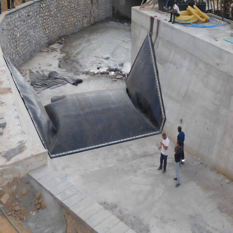 Composition of inflatable rubber dams in river channels