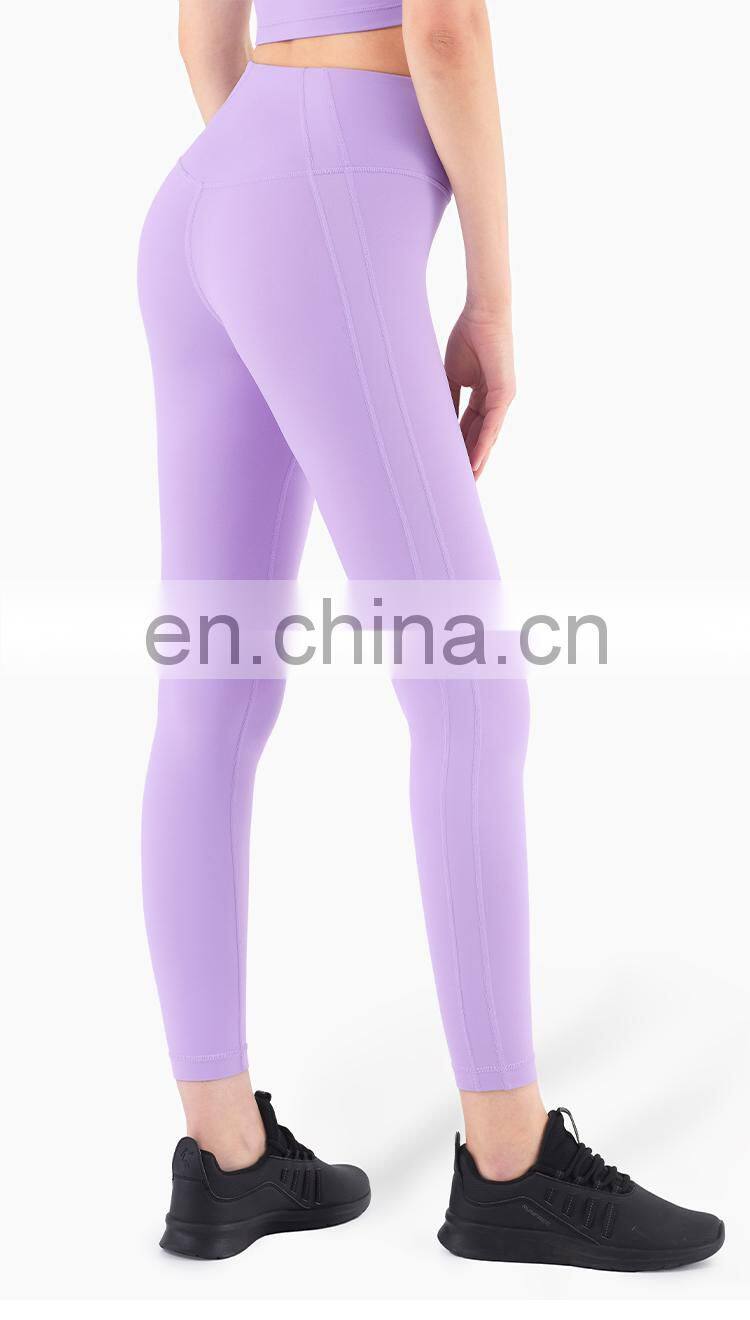High Waist Women Yoga Pants Leggings Double Hip Line Workout Yoga Legging With Custom Logo