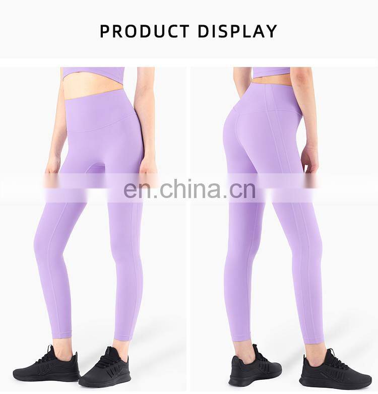 High Waist Women Yoga Pants Leggings Double Hip Line Workout Yoga Legging With Custom Logo