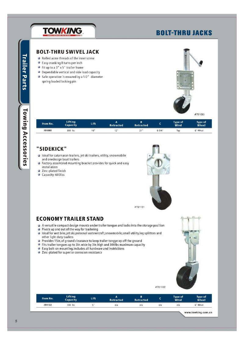 types car jack trailer car jack