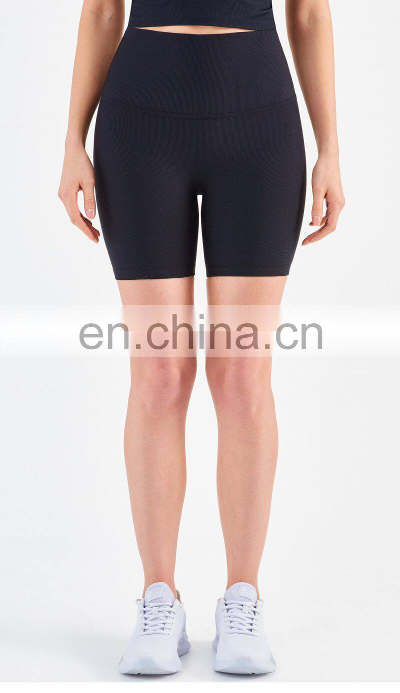 2022 Ribbed Biker Running Shorts For Women Gym Fitness Yoga Wear Without T Line
