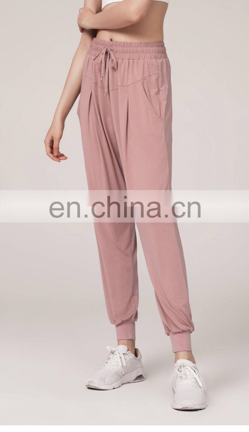 Quick-Drying Loose Cotton Women's Jogger Pants Harem Style Running Fitness Yoga Pants With Pocket