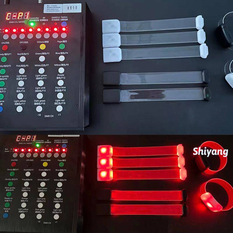 Full-Light DMX Control Events LED Wristbands Remote Controlled LED Bracelets