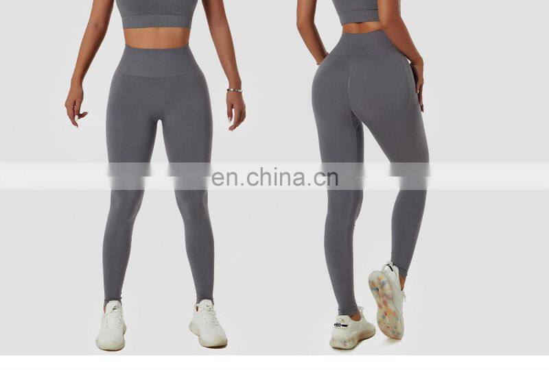 Women Seamless Scrunch Butt Yoga Leggings Oem High Waisted Booty Gym Sports Pants