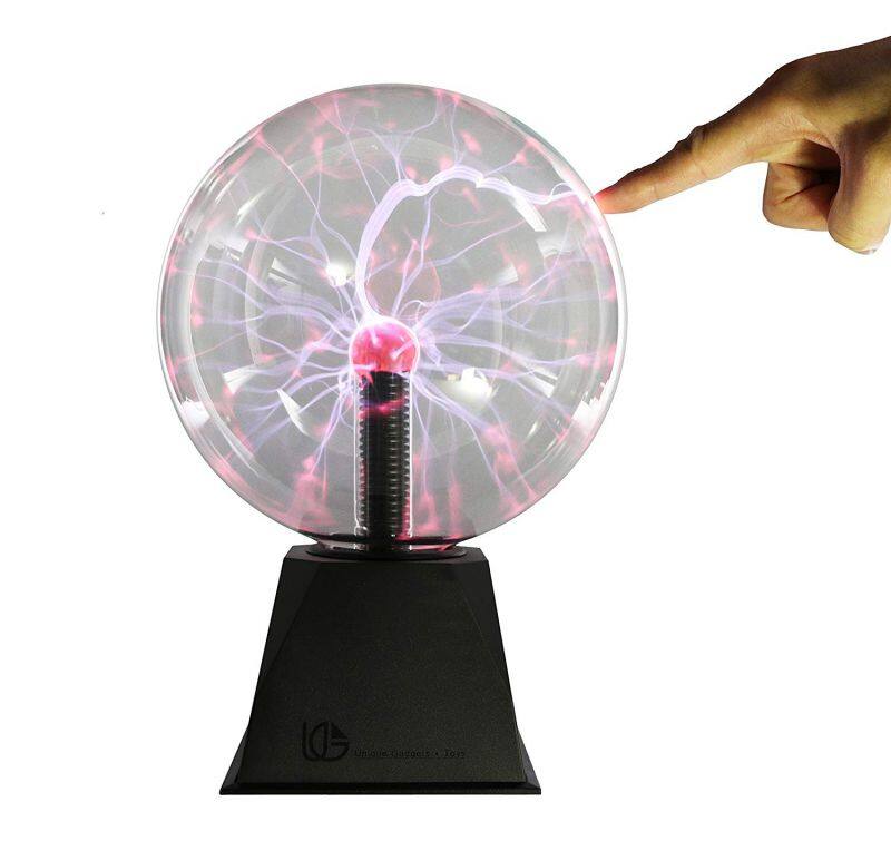 Magic Plasma Ball LED 5inch Sound Sensitive Plasma Lamp Light Nebula Sphere Globe Novelty Toy for Decorations/Kids/Bedroom