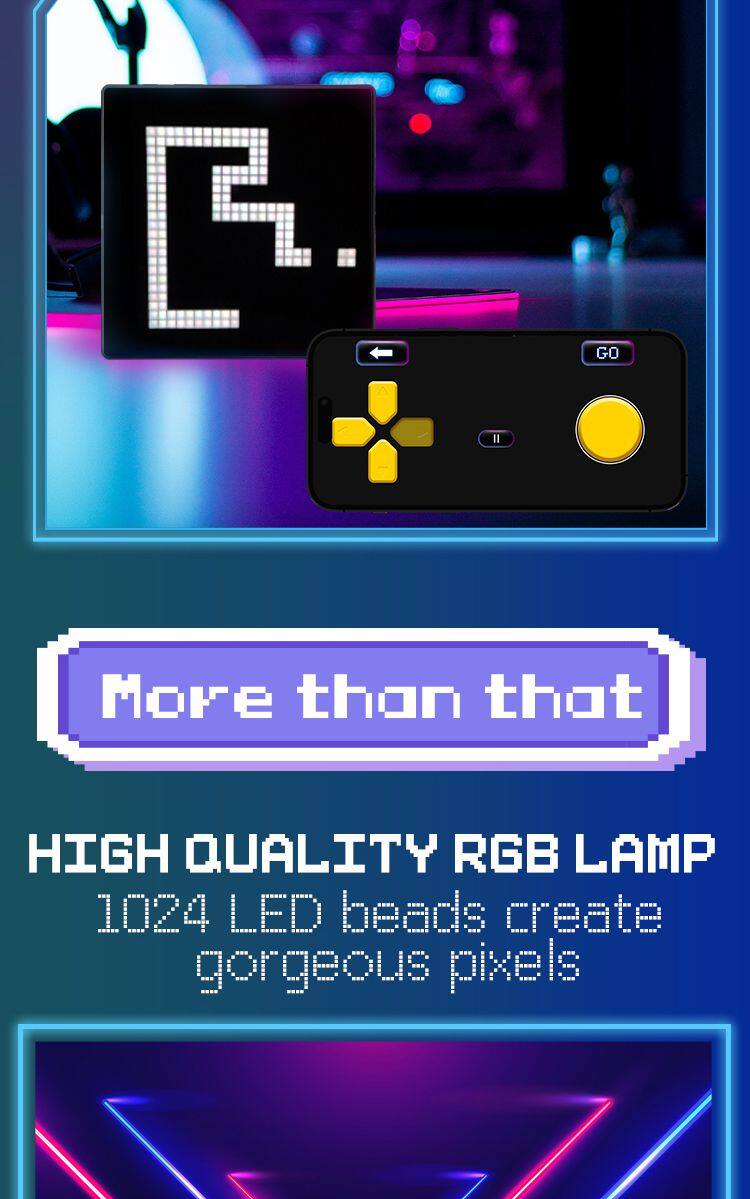 16x16 32x32 64x64 App Control Led Art Pixel Display Picture Frame Digital Pixel Dot Screen Art Display Screen for Desk