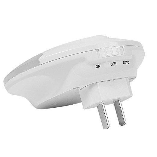 Dual USB Wall Charger Led Sensor Night Lamp With Auto Mode And Always On/Off Mode