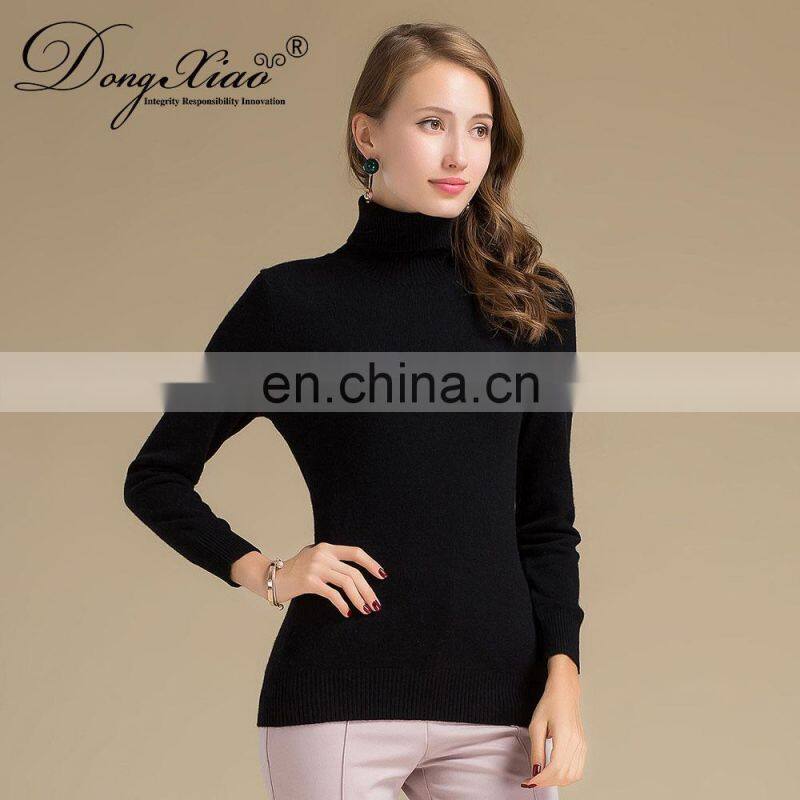 Pure Cashmere Turtle Neck Pullover Winter Plus Size Women's Sweaters