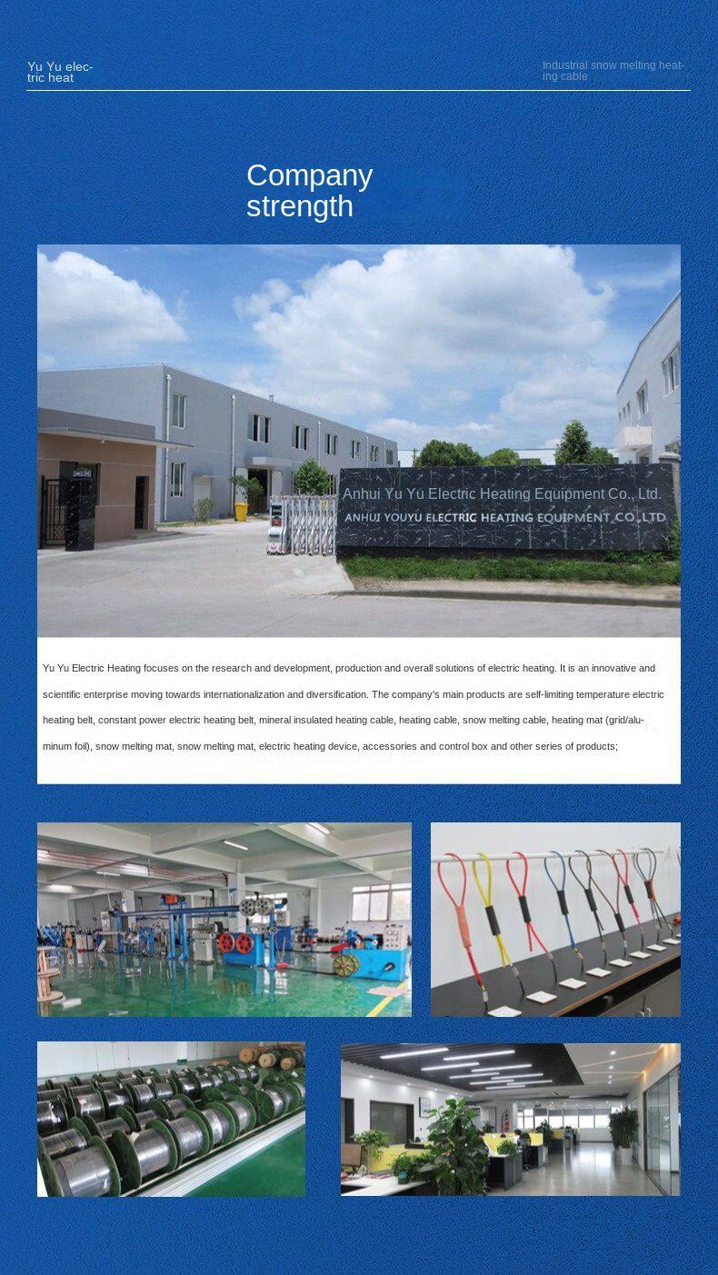 Manufacturer-Sourced Home Electric Heating Cable Copper Conductor PVC Insulation for Roof Gutter Road Snow Melting Applications