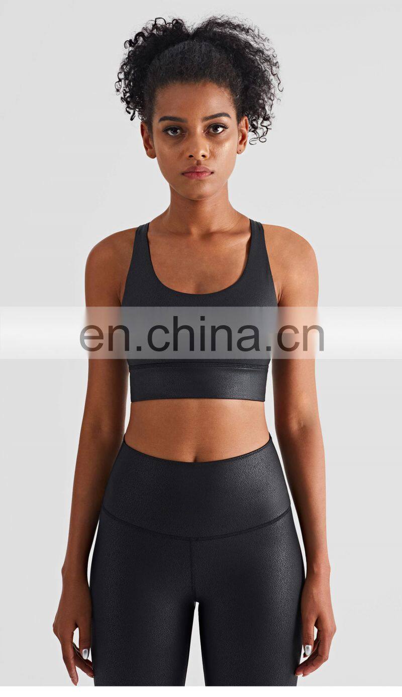 2022 Tie Dye Custom Women Nude Yoga Bra For Running Athletic Shockproof Padded Sports Bra