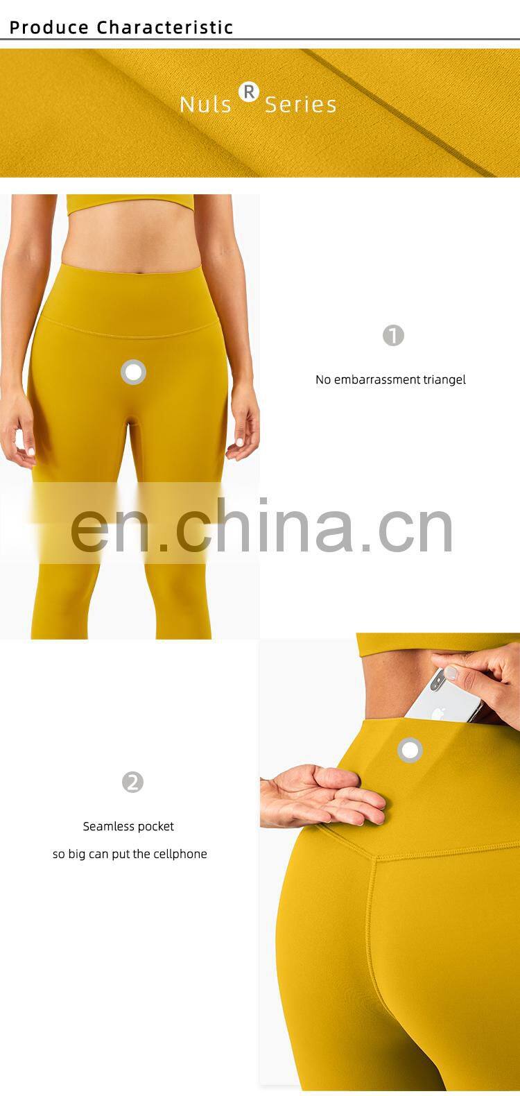 2021 ECO Girls Fitness Sport Leggings Tights Pants Custom Logo Push Up Yoga Pants With Pocket