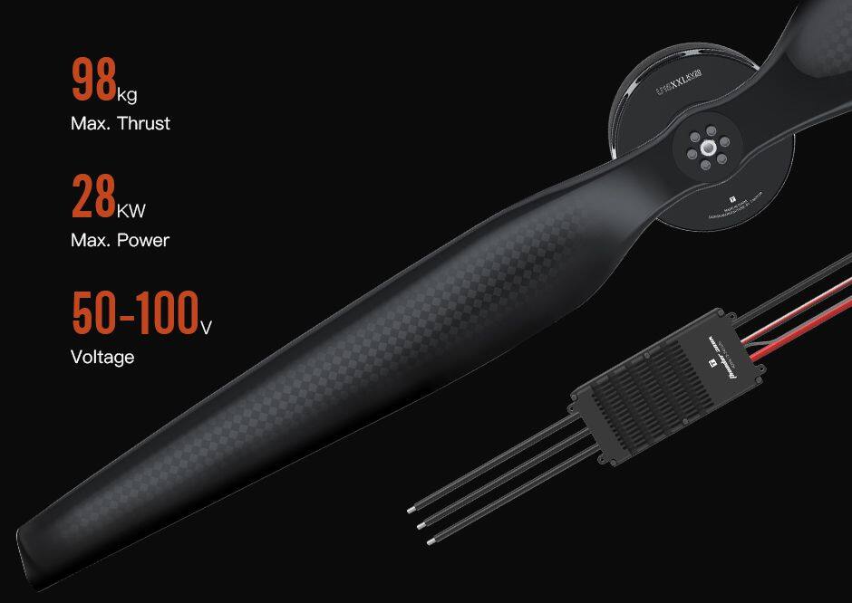 TMOTOR U15XXL KV29 High Thrust 98kg Max. Thrust 100V Drone Motors of High Thrust Drone Motors