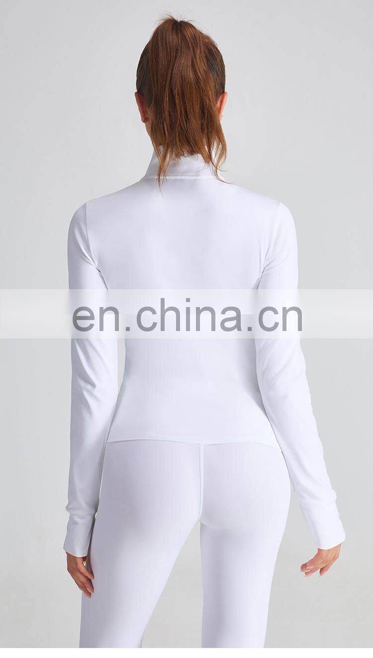 Christmas 2022 Custom Logo Sport Wear Thumb Holes Gym Jacket Women Long Sleeve