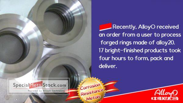 AlloyO: 17 pieces of Alloy20 Forging Rings have finished