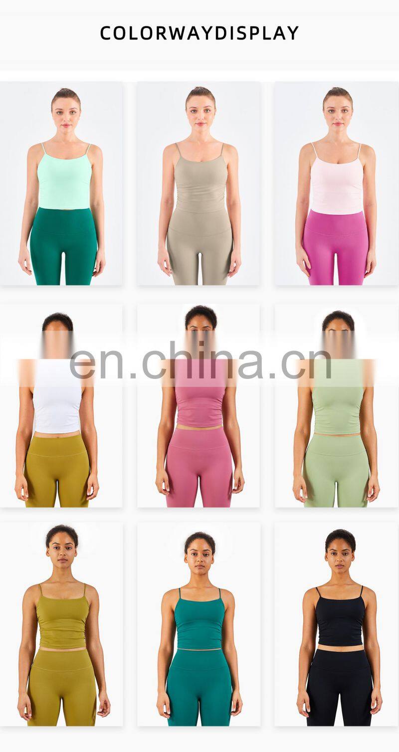 High Quality Sports Bra Skin-Friendly Workout Thin Strap Yoga Custom Tank Top Women