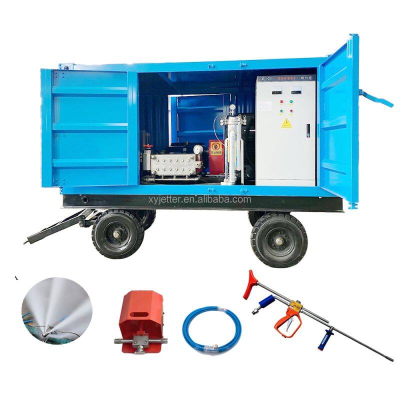 High Pressure Hydro Blasting Machine 700-1500bar Electric Water Jetting Starch Plant Storage Tank Cleaning New Condition