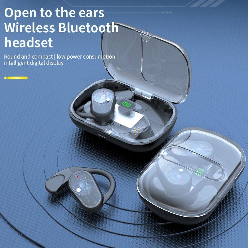 New Storage Box Earphone OWS Earphones Bluetooth Headphones Bluetooth Rotatable Speaker Hifi Airbuds Earbuds Wireless Sport Gift