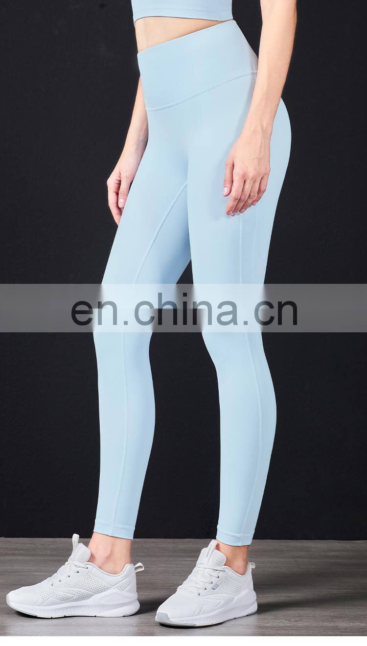 High Waist Women Yoga Pants Leggings Double Hip Line Workout Yoga Legging With Custom Logo