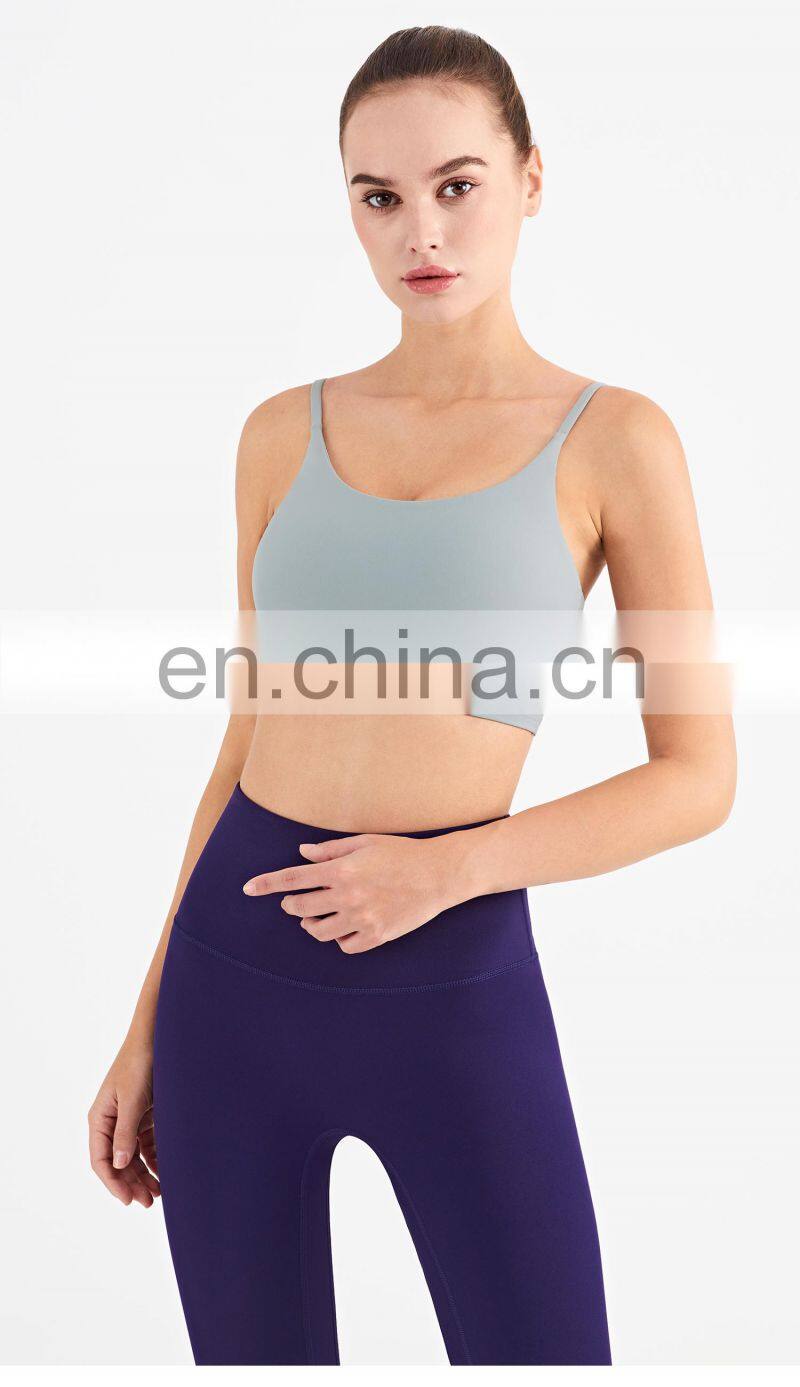 Thin shoulder Sports Vest Sexy Running Yoga Women Push-up Bra Workout Crop Top