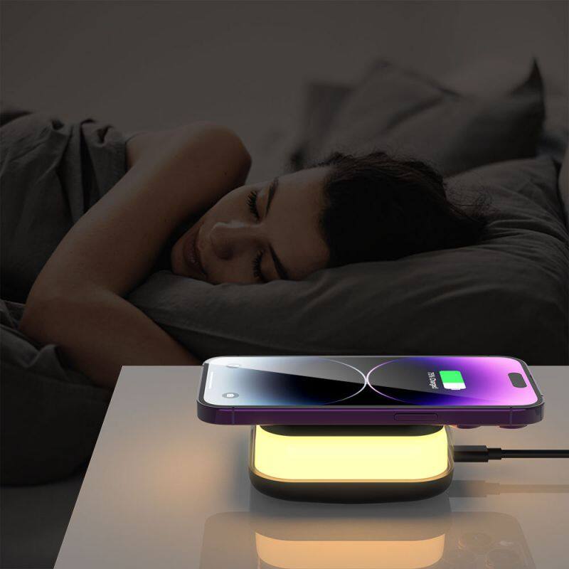 Multifunctional Dimmable Table Lamp Wireless LED Bedside Night Light Fast 9V/2A fast Charger with Magnetic Input