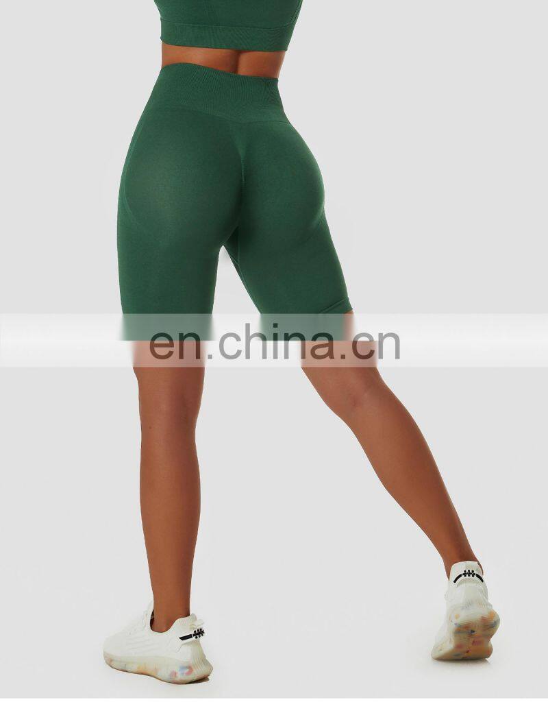 Seamless Butt Lifting Yoga Shorts Tik Tok Women High Rise Compression Biker Leggings