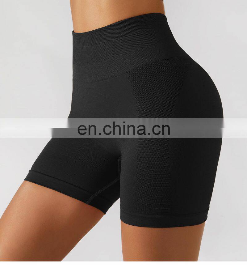 Tik Tok Seamless Hip Lift Yoga Shorts Tummy Control Biker High Waist Gym Leggings