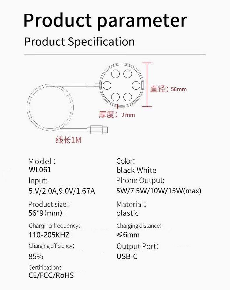 Dropshipping Sucker Wireless Charger Built in Cable Fast Charging for Iphone Samsung Universal Portable Charger Wireless 15W