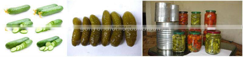 Factory Vegetable cucumber carrot chill pickles making jar packing tin can packaging machine pickle production plant line