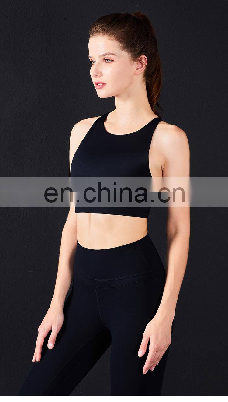 Women's High Impact Sports Bras Cross Back Crop Top Sexy Running Bra for Plus Size