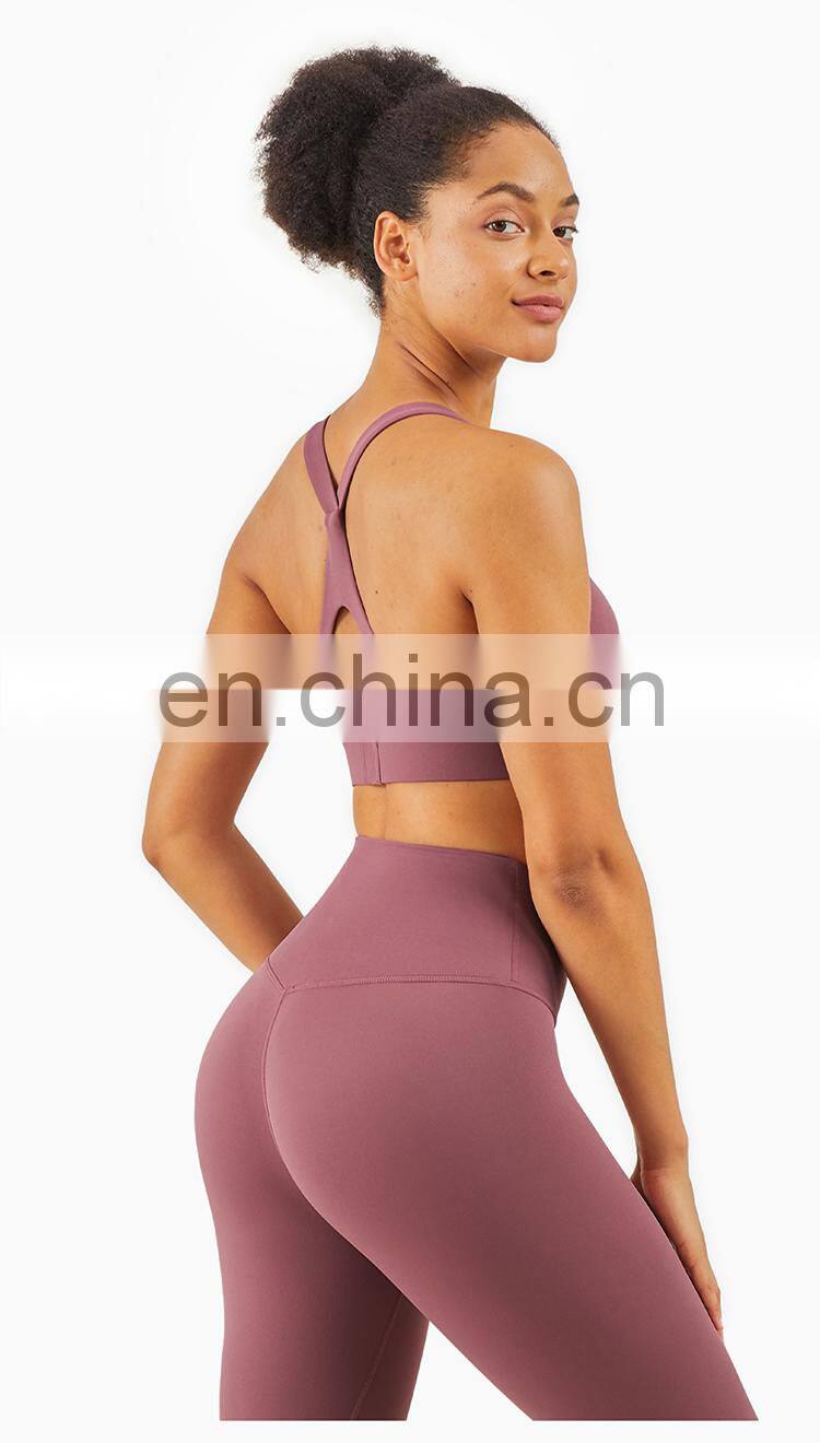 2022 Hot Sale Plus Size Women Hallow Out Back Sexy Sports Bra Custom Top Fitness
