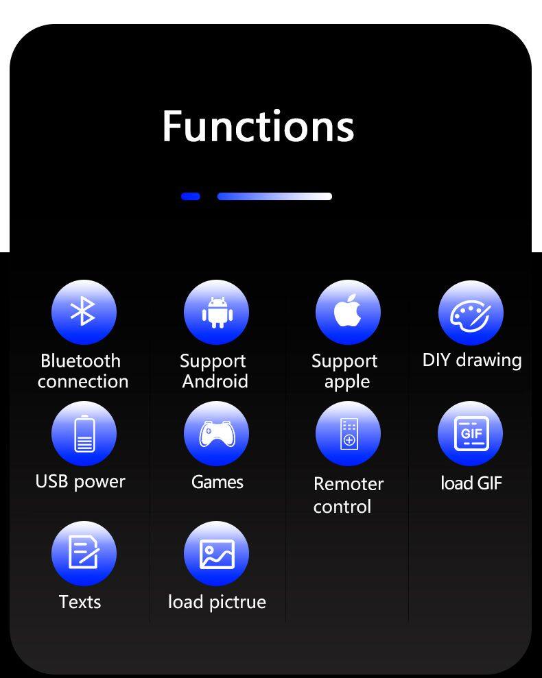 RGB 5V Car Windshield LED Screen New Devil's Eye Flexible Panel with APP Remote Control Scrolling Animated Eyes for Cars