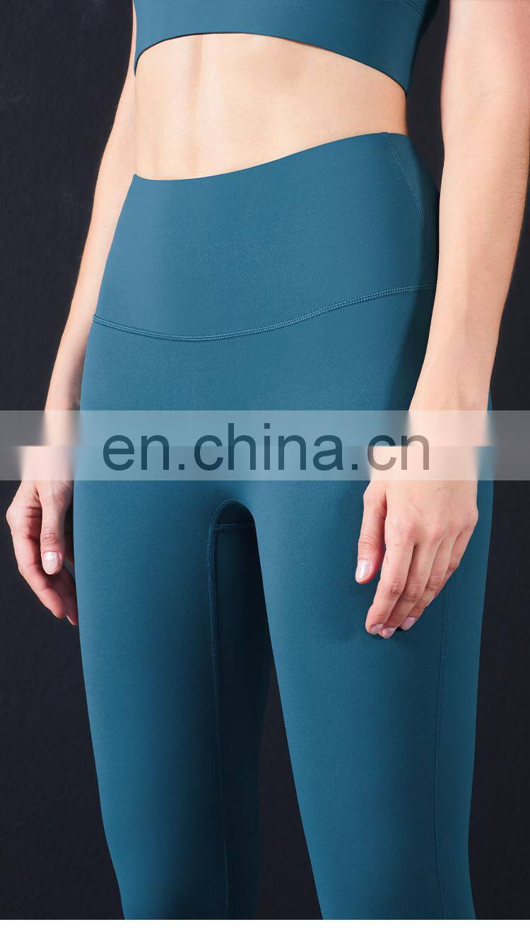 2022 Wholesale Anti Curling High Waist Yoga Pants No T Line Yoga Leggings ECO Friendly