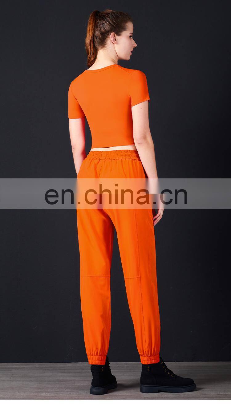 Hot Sale Gym Wear Women T Shirts Oem Slim Fit Short Compression Workout Athletic Shirt Tops