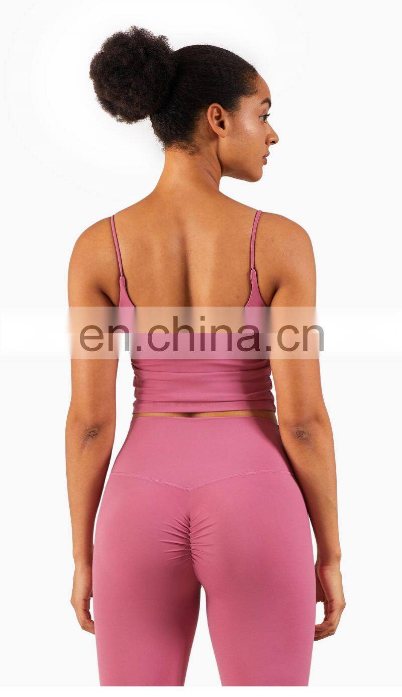 High Quality Sports Bra Skin-Friendly Workout Thin Strap Yoga Custom Tank Top Women