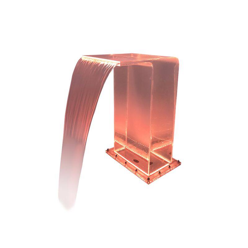 Pikes Decorative Acrylic Outdoor RGB Waterfall With LED Swimming Pool Fountain