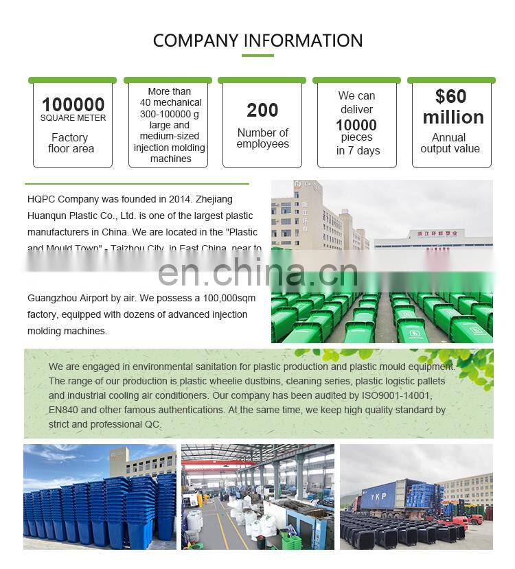 100 Liter Outdoor Trash Can Sanitation Plastic Dustbin Garbage Wheelie Waste Bin With Lid