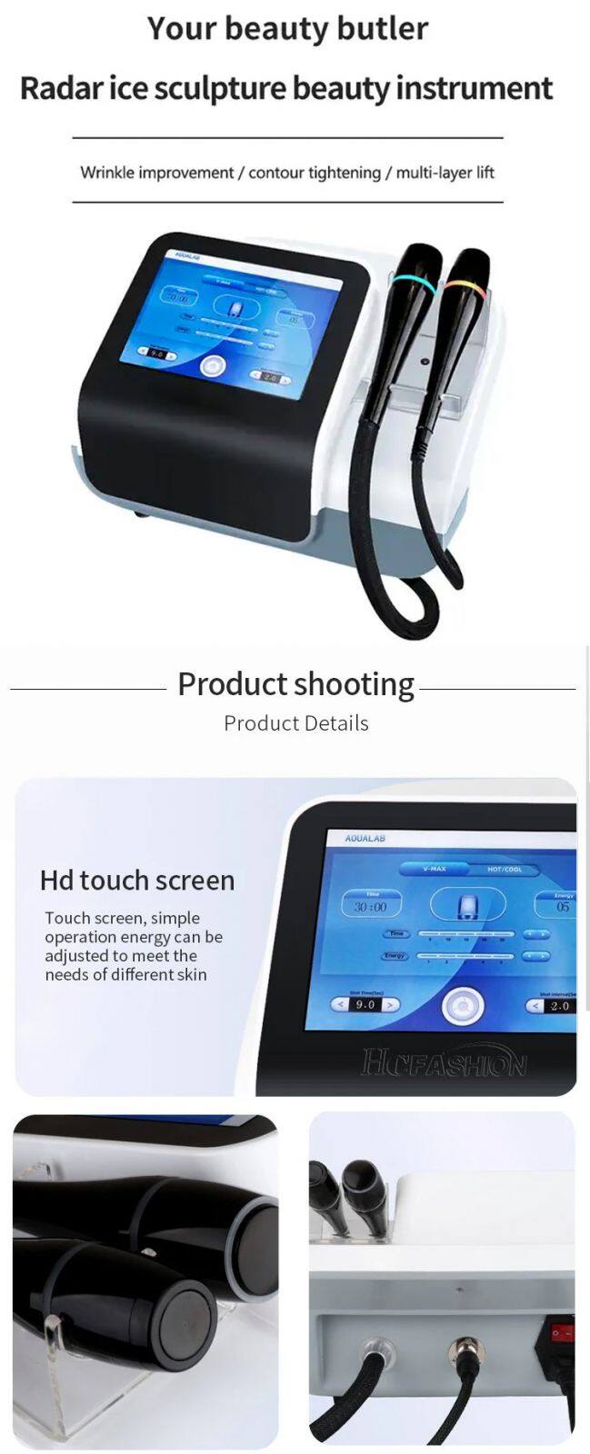 Desktop No-cartridges Vmax 3D Face Lifting V Line Carving Wrinkle Removal Skin Tightening Ice Sculpture Beauty Machine