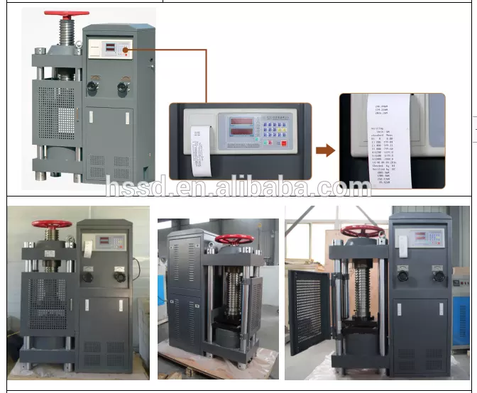 YES 2000 KN 200 TON Concrete and Brick Compression Bending Press Testing Machine
