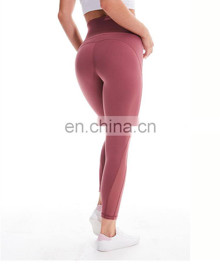 Latest most hot selling wholesale women sexy athletic wear plus size mesh leggings