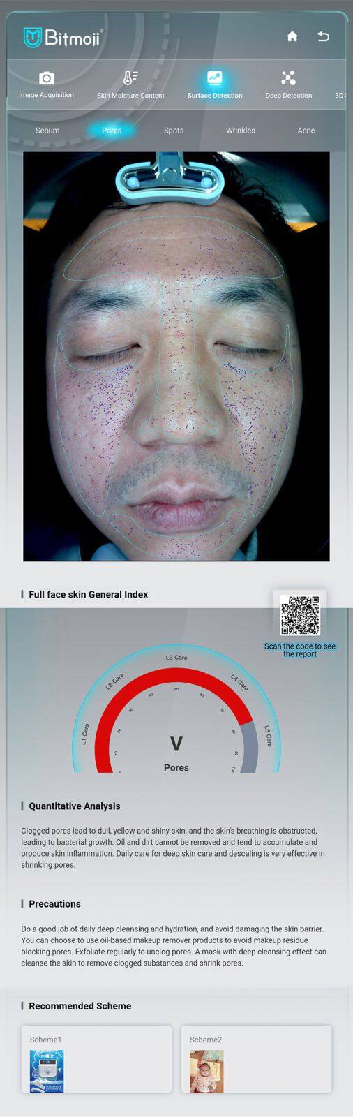New 3d Face Skin Diagnostics Analyzer Facial Scanner Device With High Pixel All Skin Type Analysis Skin Analyzer Machine