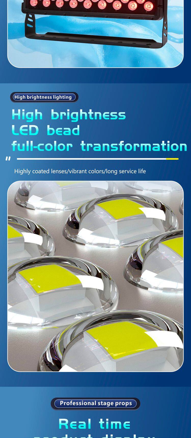 TG60 IP65 LED Waterproof Floodlight 60x15W RGBW 4in1 800W DMX Effect Light