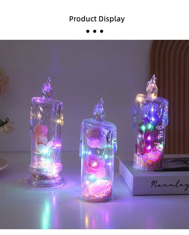 LED Electronic Candle Light Valentine's Day Creative Atmosphere Candle Light Night Light