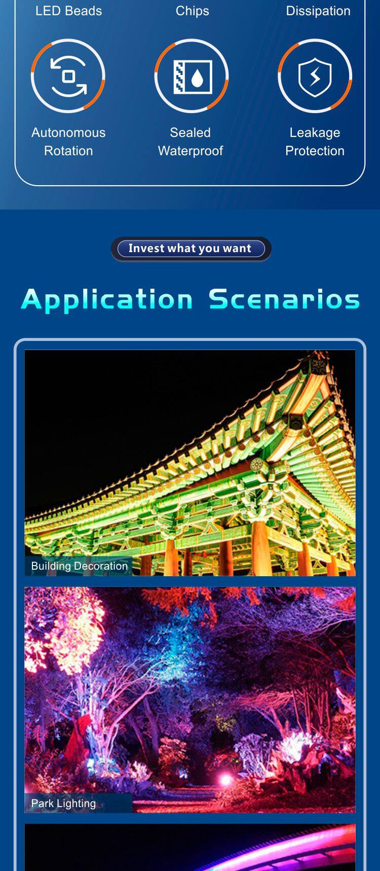 TG60 IP65 LED Waterproof Floodlight 60x15W RGBW 4in1 800W DMX Effect Light