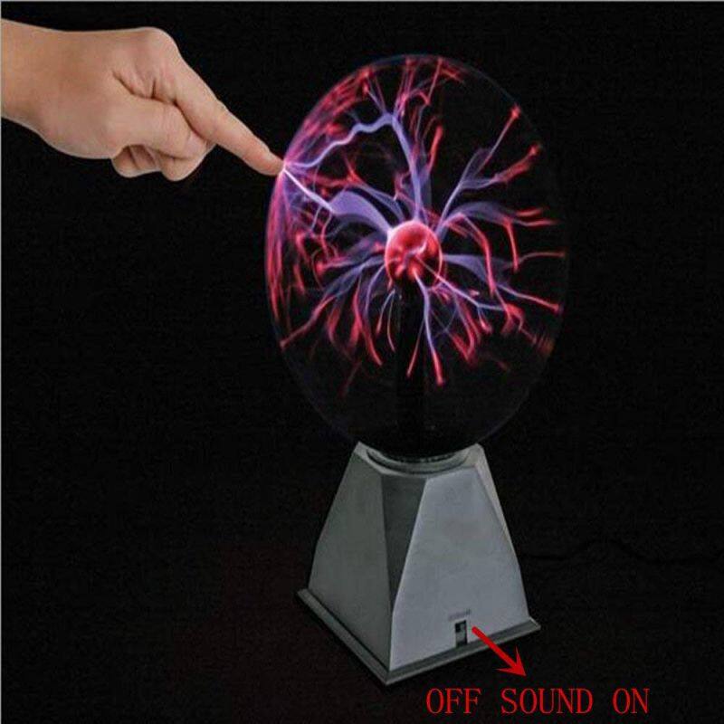 Magic Plasma Ball LED 5inch Sound Sensitive Plasma Lamp Light Nebula Sphere Globe Novelty Toy for Decorations/Kids/Bedroom