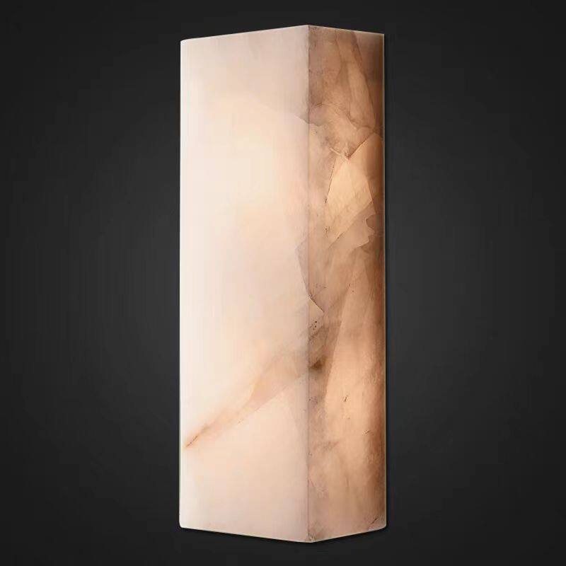 Duel Alabaster Modern Wall Sconce