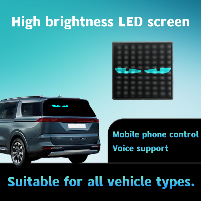 Smart Rear Screen APP Controlled Text Pattern Animation Clock Free Design Flexible Led Matrix Panels for Car Advertising