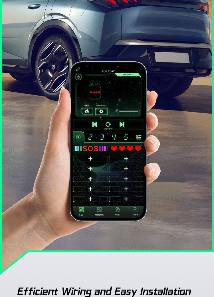 96*16 Car Windshield LED Screen Diy Indicator Light Devil Eyes App Control for Truck Animated Decorative Electronic