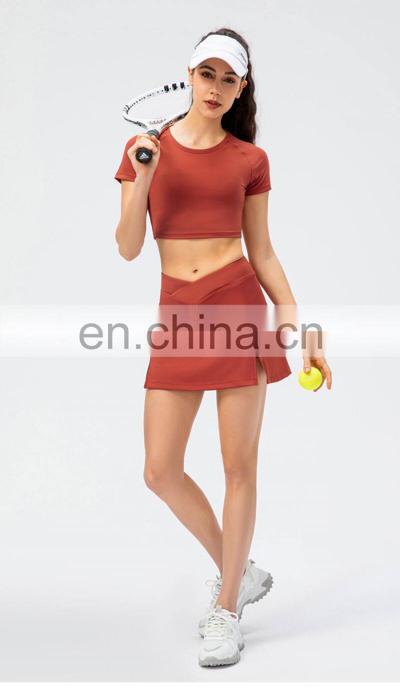 Outdoor Sports Pants Skirt Female Running Tennis Two Short Skirt Women Running Tennis Skirts With Pocket